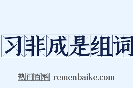 习非成是组词是什么意思的图片